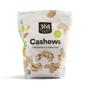 cashews unsalted & unroasted